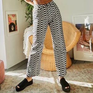 NWT Ragged Priest Wave Print Jean